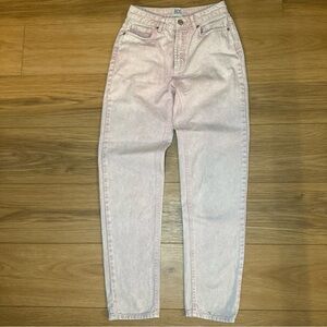 BDG Pink Acid Washed Mom Jeans. Size: W26